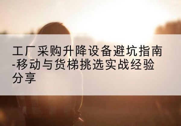 颍东移动式升降机怎么选-工厂采购升降设备避坑指南-移动与货梯挑选实战经验分享